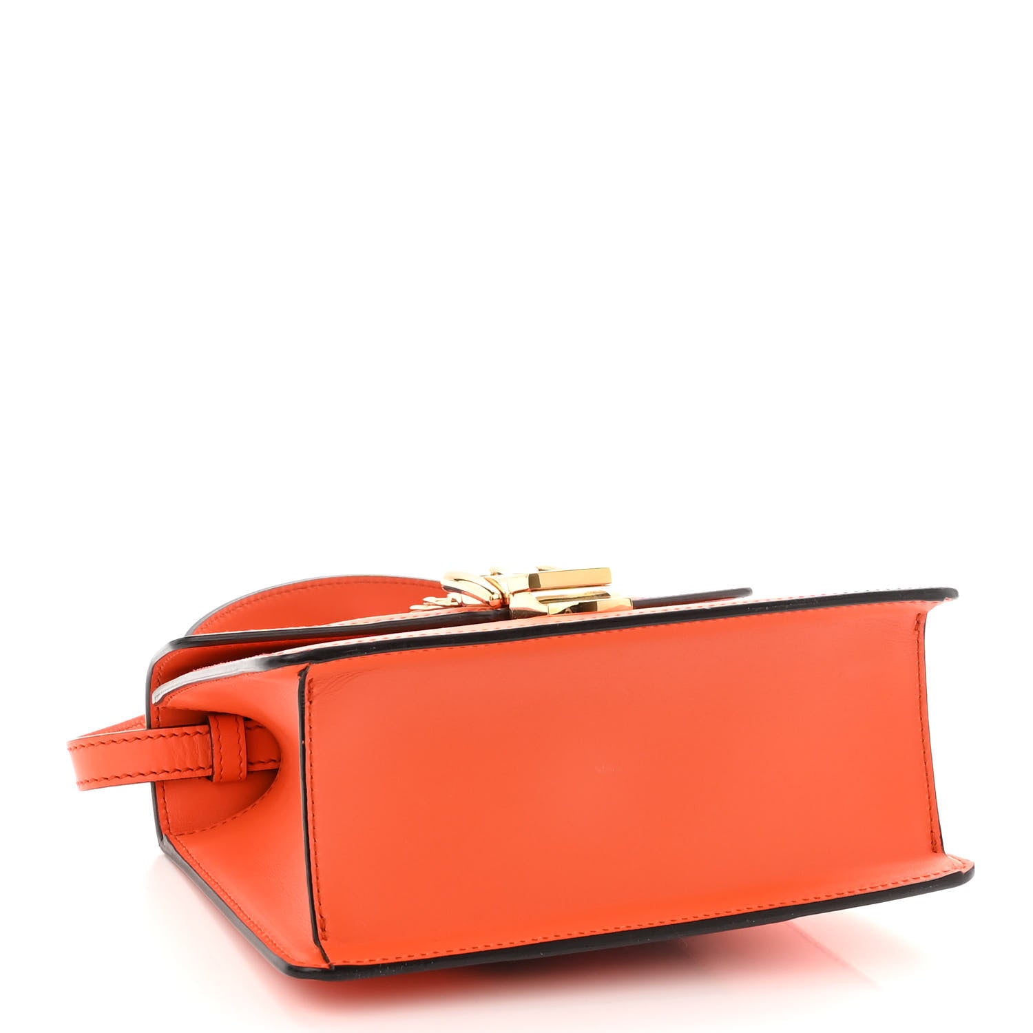 Gucci Vitello Fontanella Web Mini Sylvie Top Handle Bag Orange 3 of 9