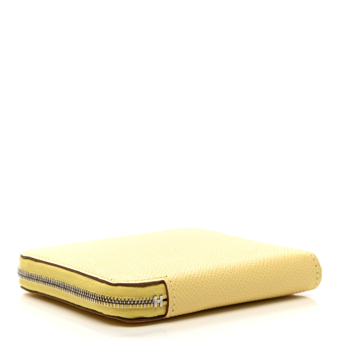 Epsom Silk'In Compact Wallet Jaune Poussin Nata