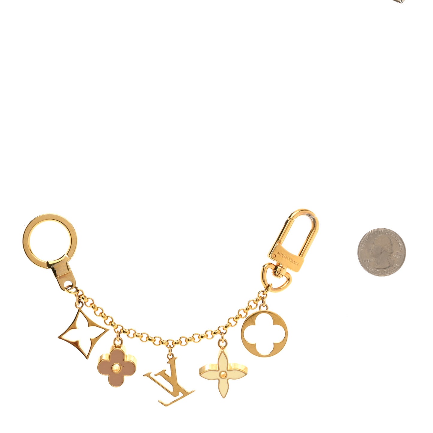 Fleur De Monogram Bag Charm Chain