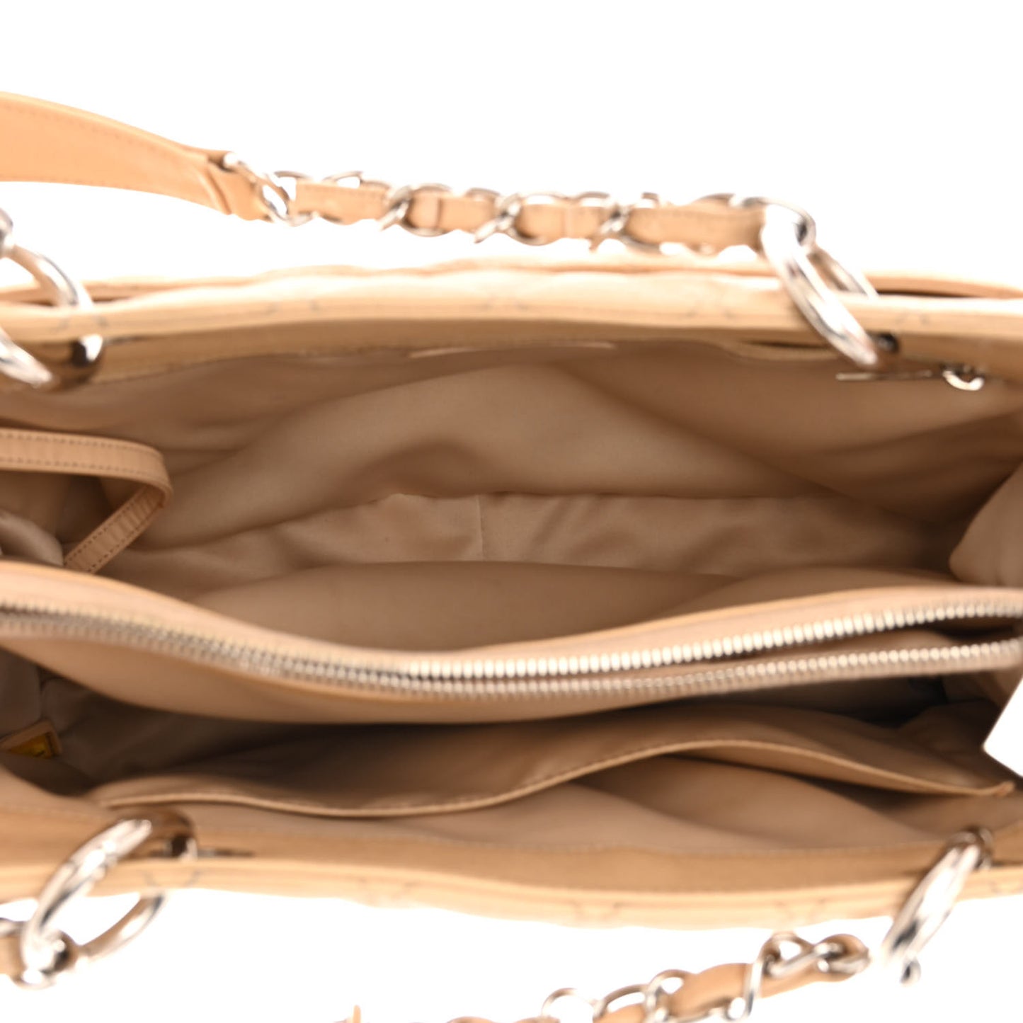 Caviar Quilted Grand Shopping Tote GST Beige