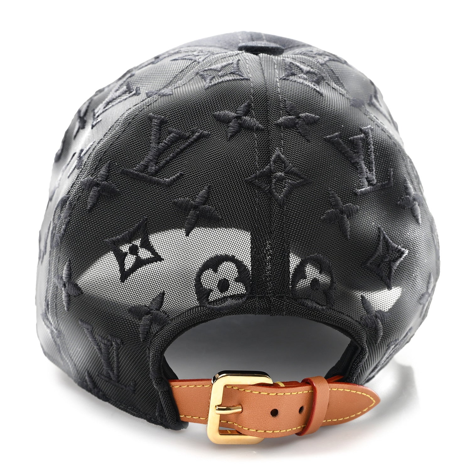 Louis Vuitton Monogram Mesh Cotton Cap M Black 5 of 9