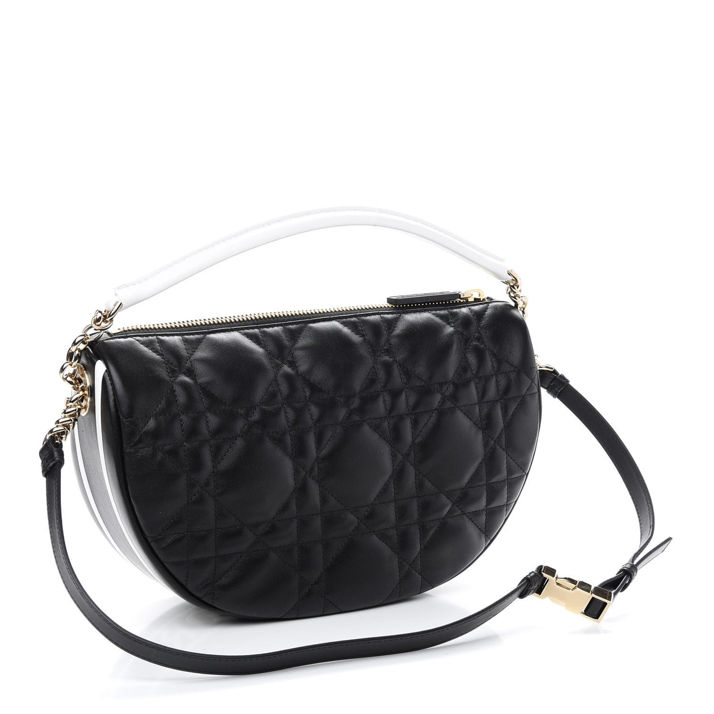 Lambskin Cannage Medium Dior Vibe Hobo Bag Black