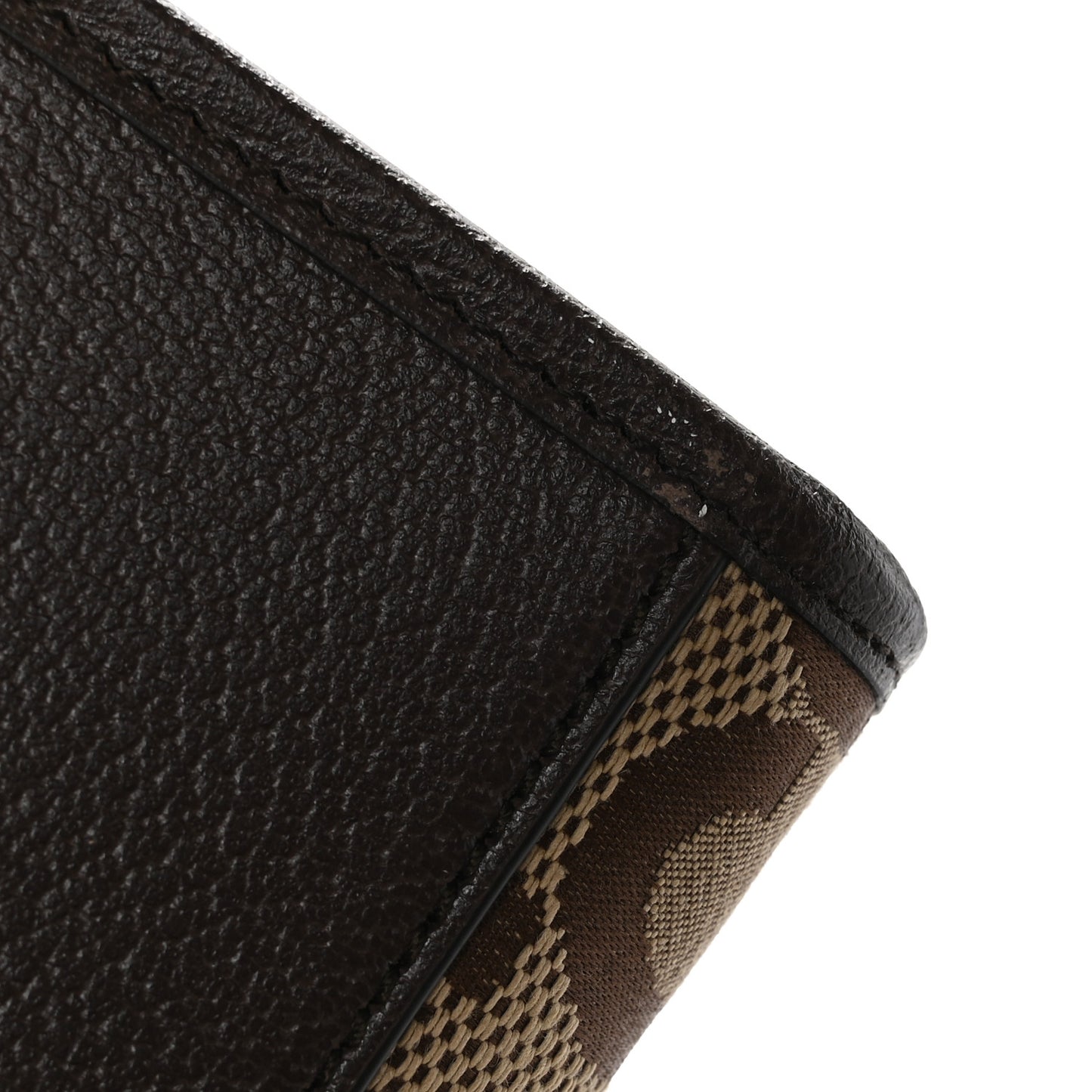 Monogram Jumbo GG Textured Dollar Calfskin Web Tote Bag Camel Ebony New Acero