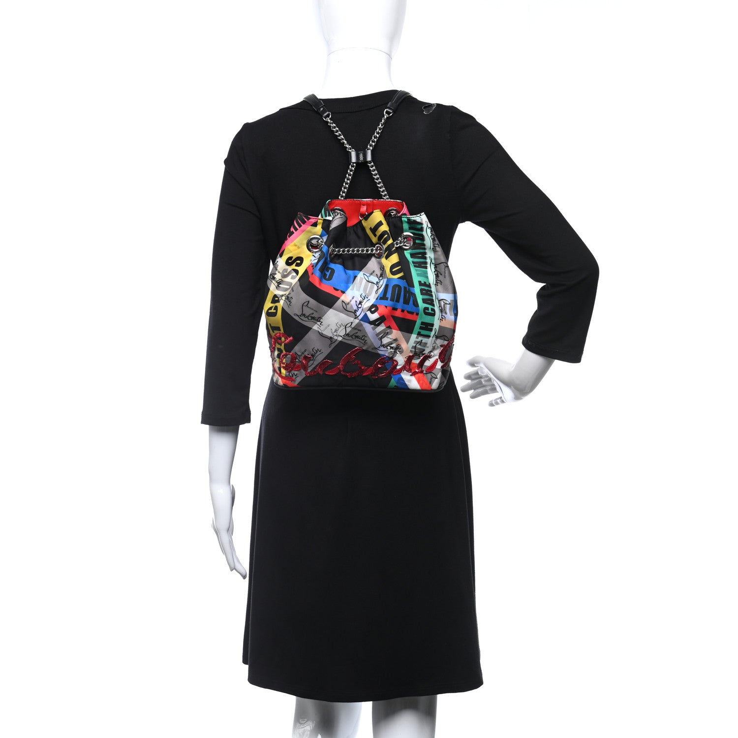 Christian Louboutin Calfskin Loubiballage Backpack Multicolor 2 of 8