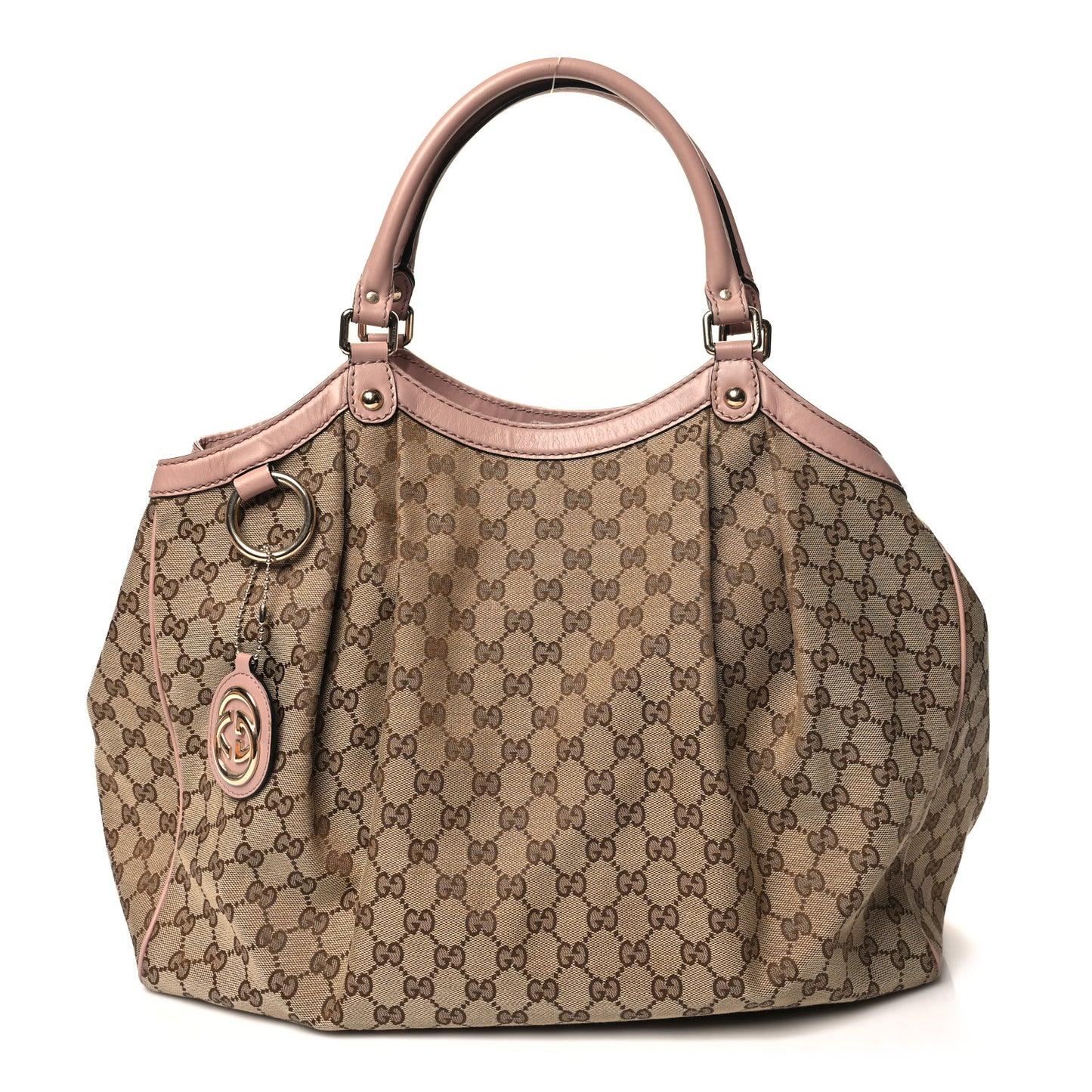 Monogram Large Sukey Tote Beige Pink