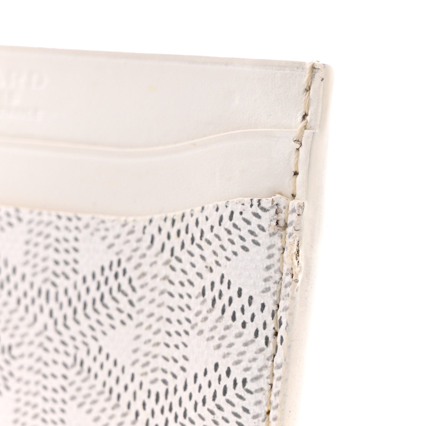Goyardine Saint Sulpice Card Holder White