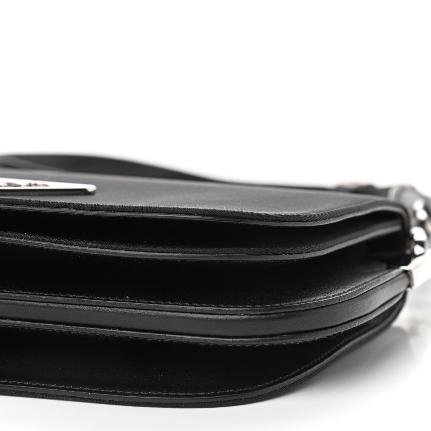 Prada Tessuto Vitello Medium Margit Shoulder Bag Black 9 of 11