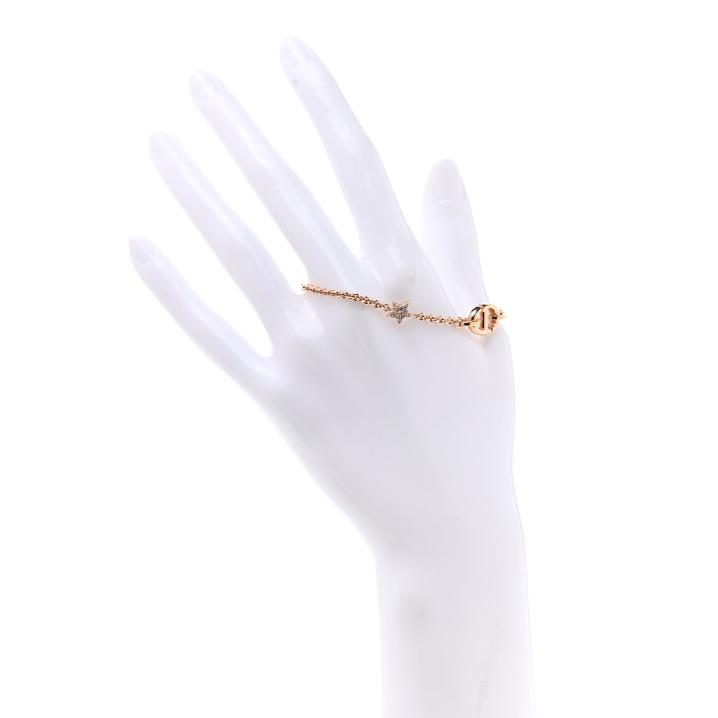 Metal Crystal Star CD Bracelet Gold