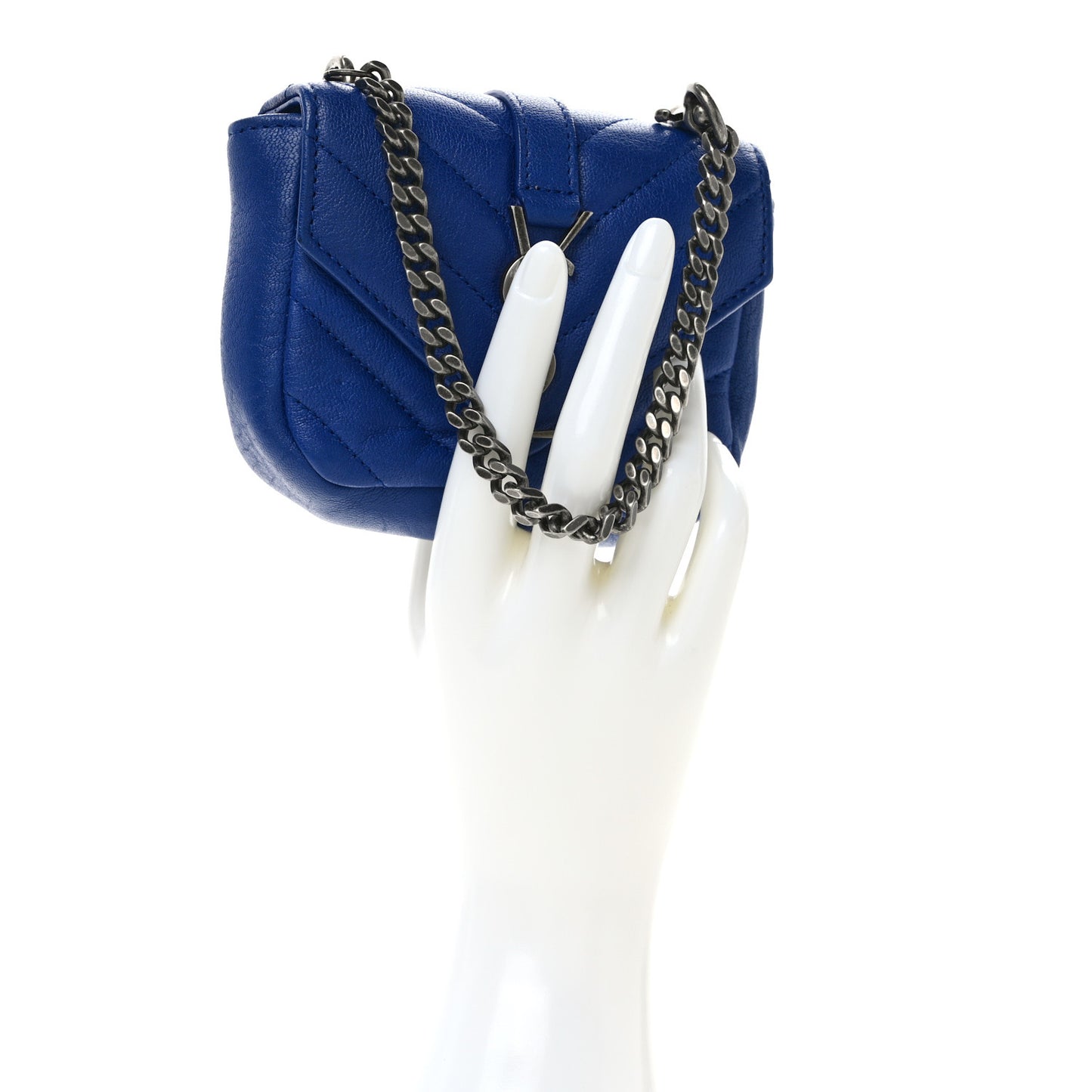 Sheepskin Matelasse Chevron Monogram Mini College Bag Poncho