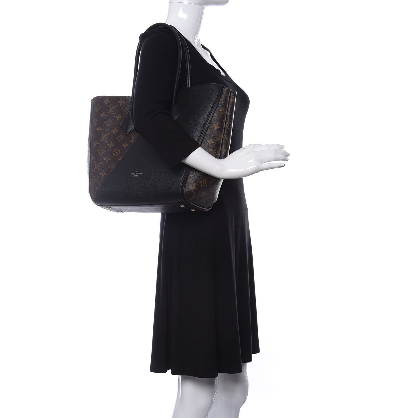 Calfskin Monogram Kimono Tote Black