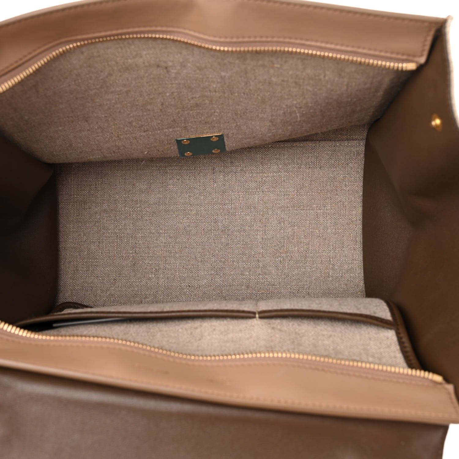 Celine Smooth Calfskin Linen Medium Tri-Color Trapeze Taupe 5 of 15