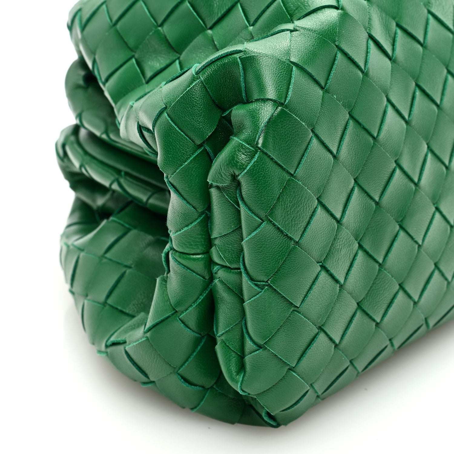 Bottega Veneta Nappa Maxi Intrecciato The Pouch Oversized Clutch Racing Green 8 of 9