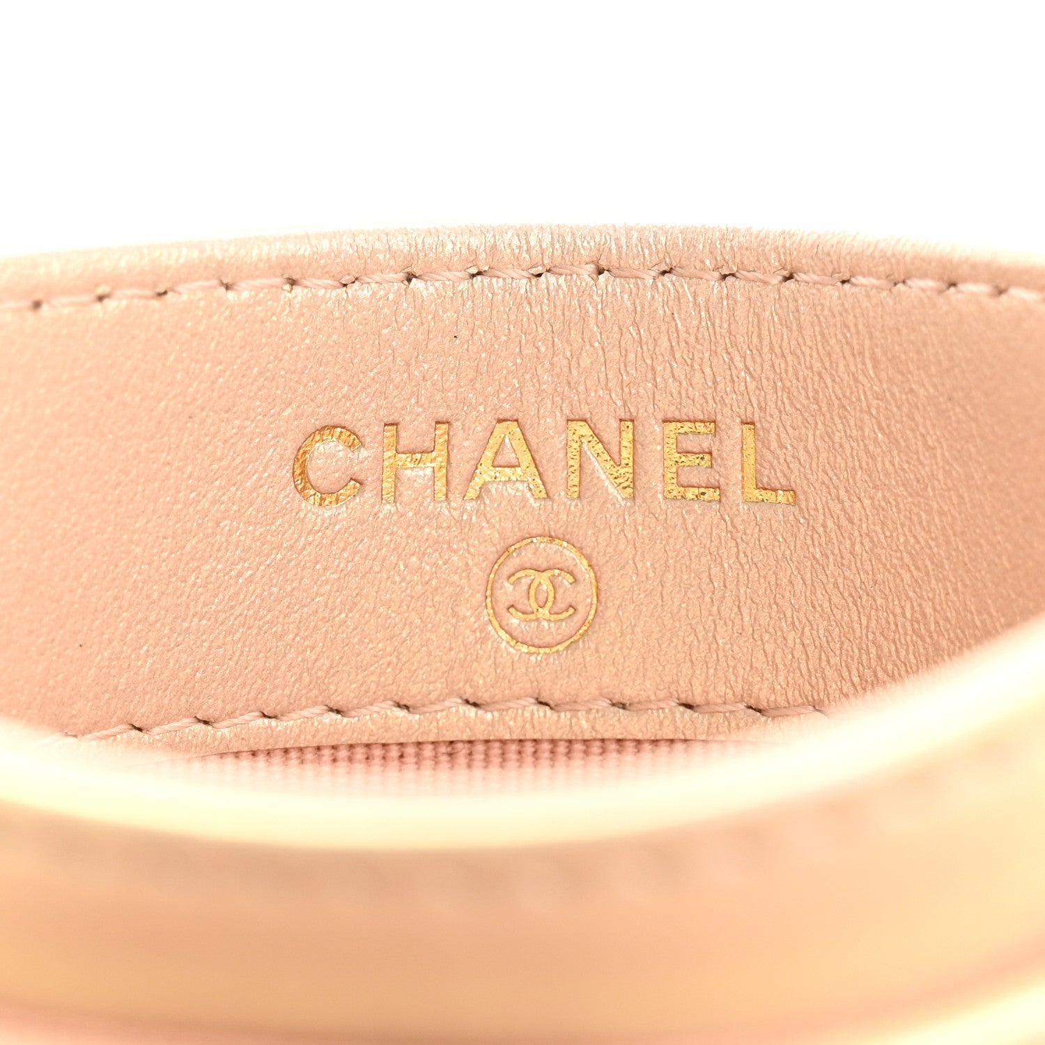 Chanel Metallic Goatskin Quilted Chanel 19 Card Holder Gold 6 of 10