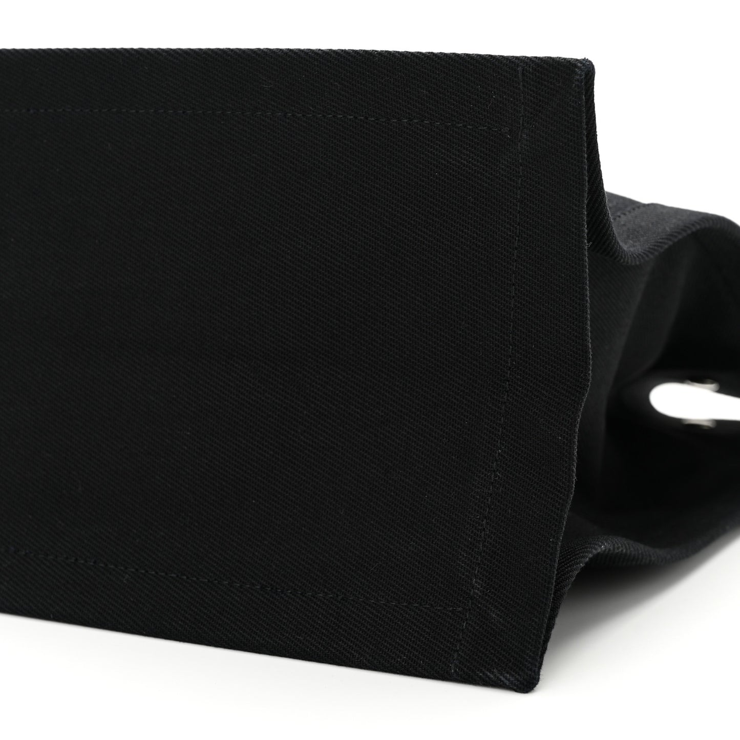 Linen Calfskin Rive Gauche Tote Black
