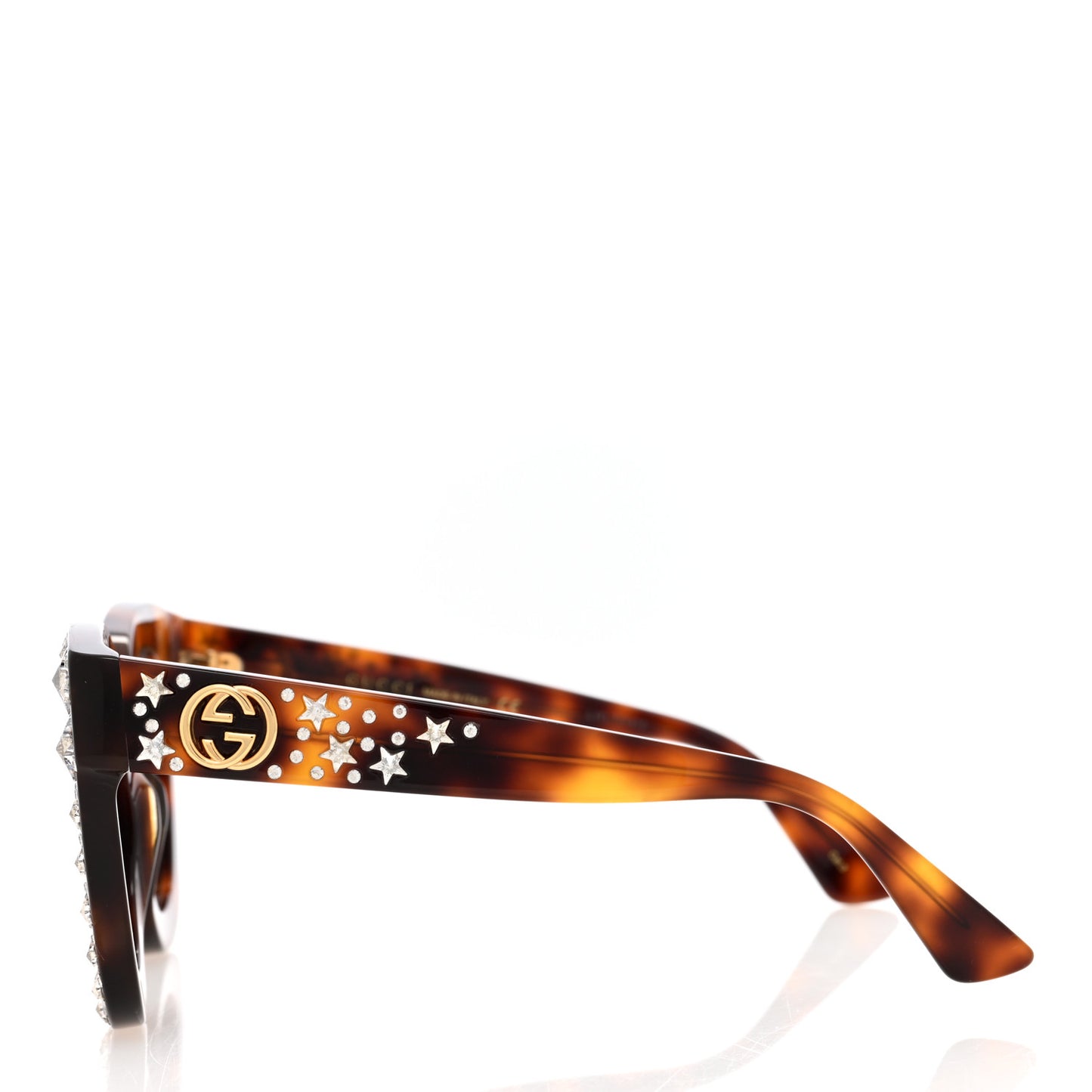 Acetate Stars Cat Eye Sunglasses GG0116S Havana