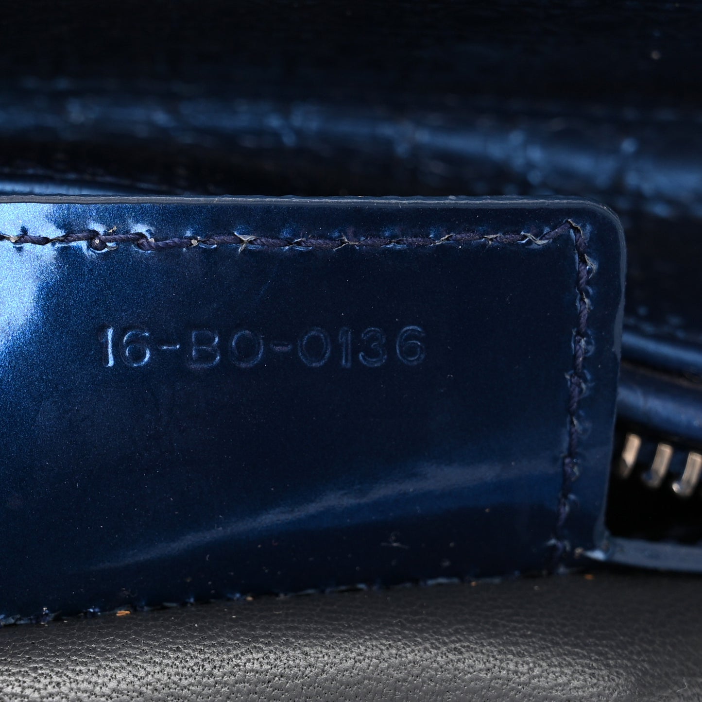 Metallic Patent Micro-Cannage Medium Lady Dior Blue