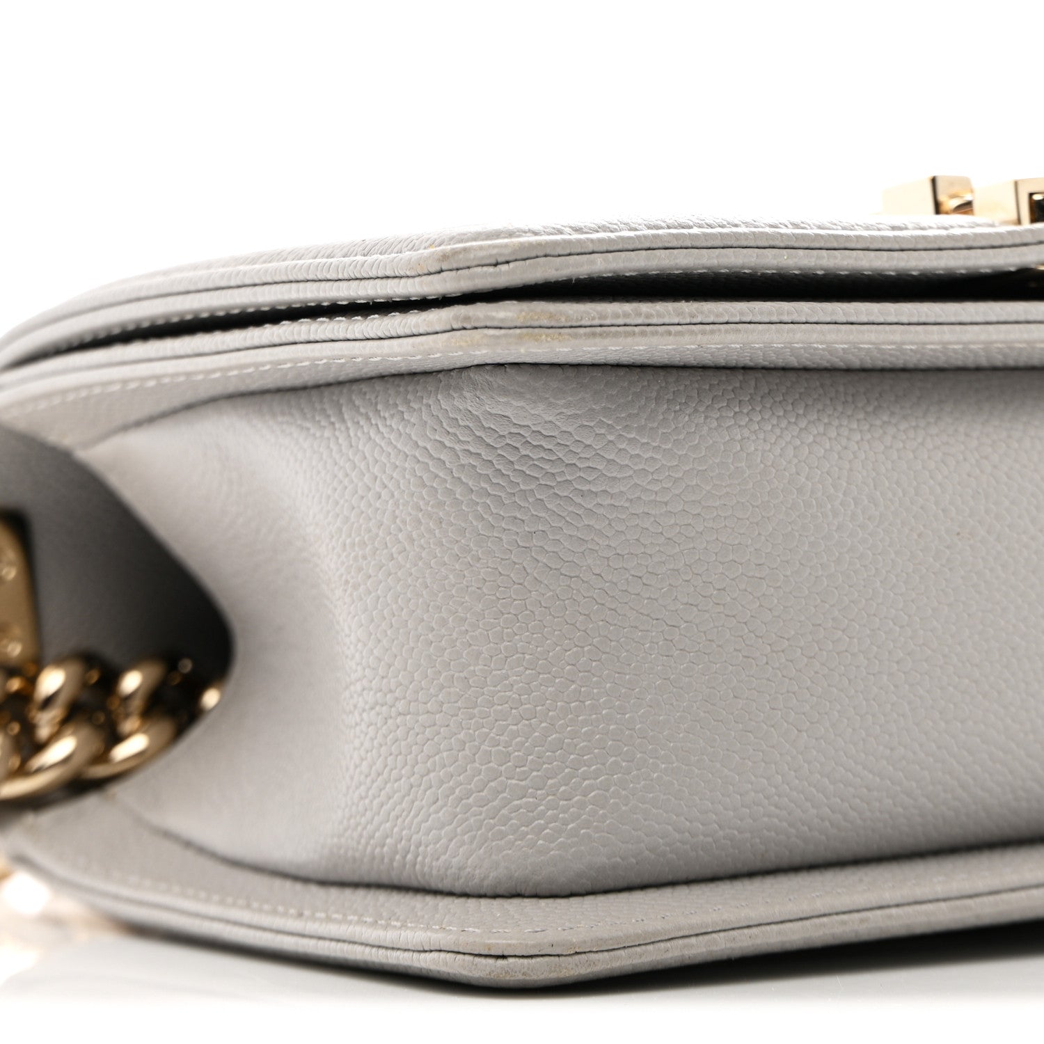 Chanel Caviar Quilted Small Boy Flap Light Grey 9 of 11