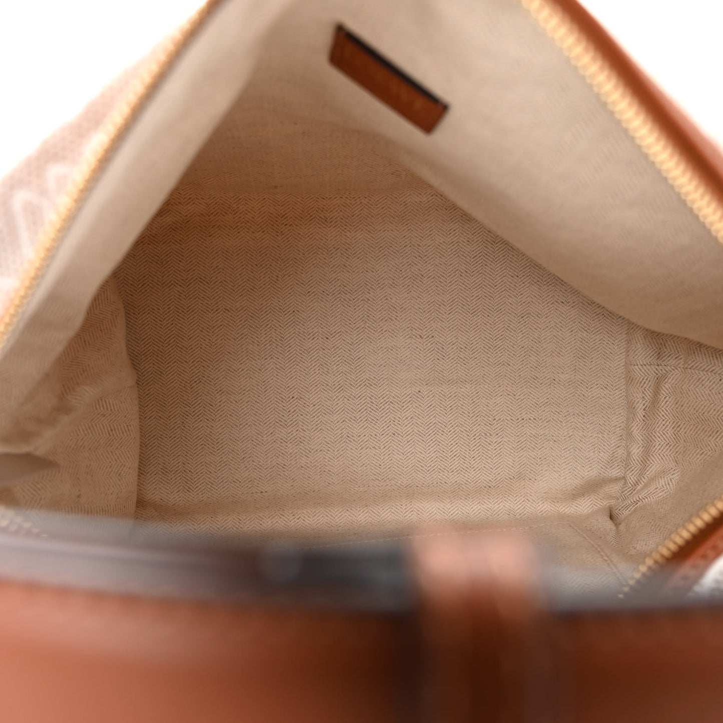 Jacquard Anagram Calfskin Small Cubi Bag Ecru Tan