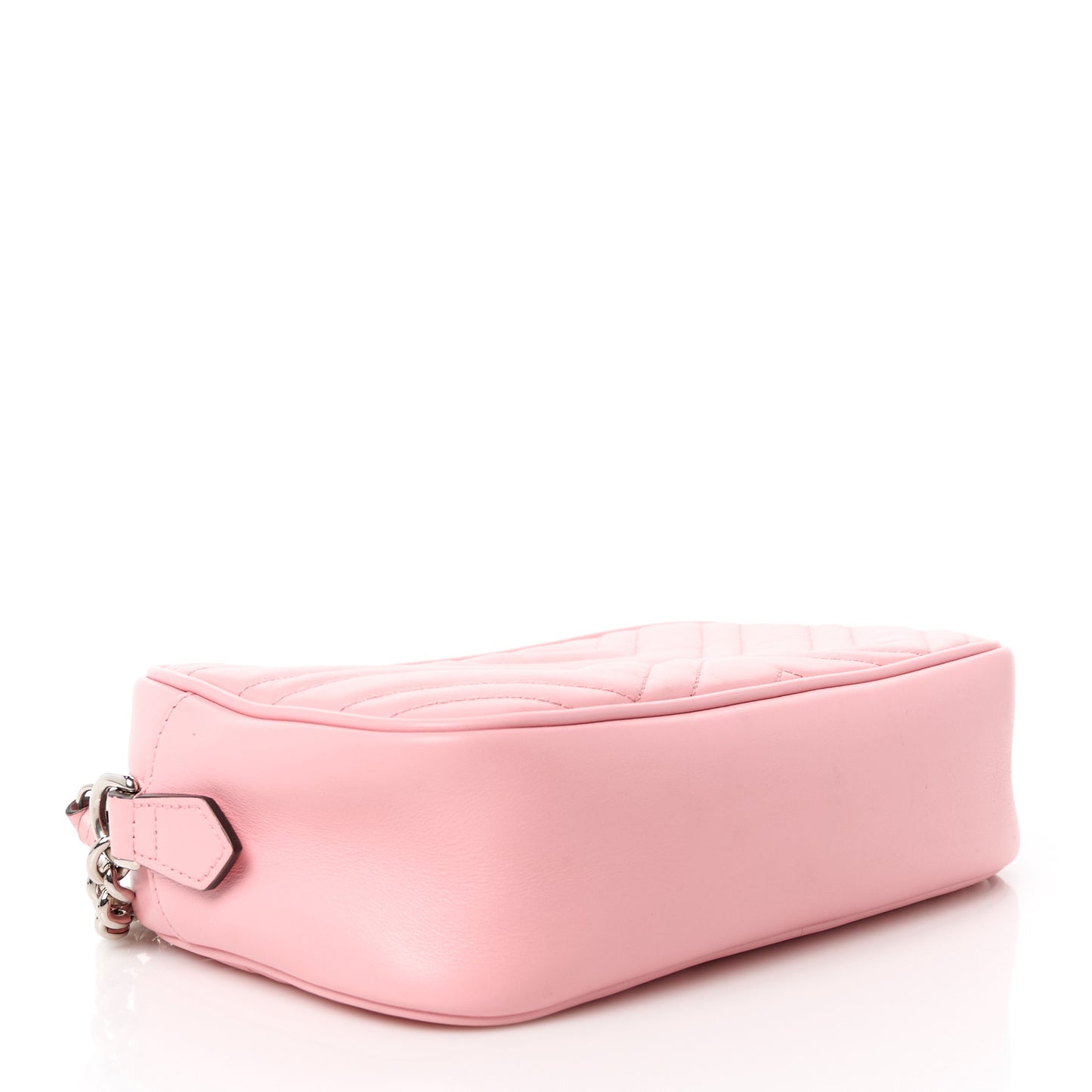 Calfskin Matelasse Small GG Marmont Chain Shoulder Bag Wild Rose