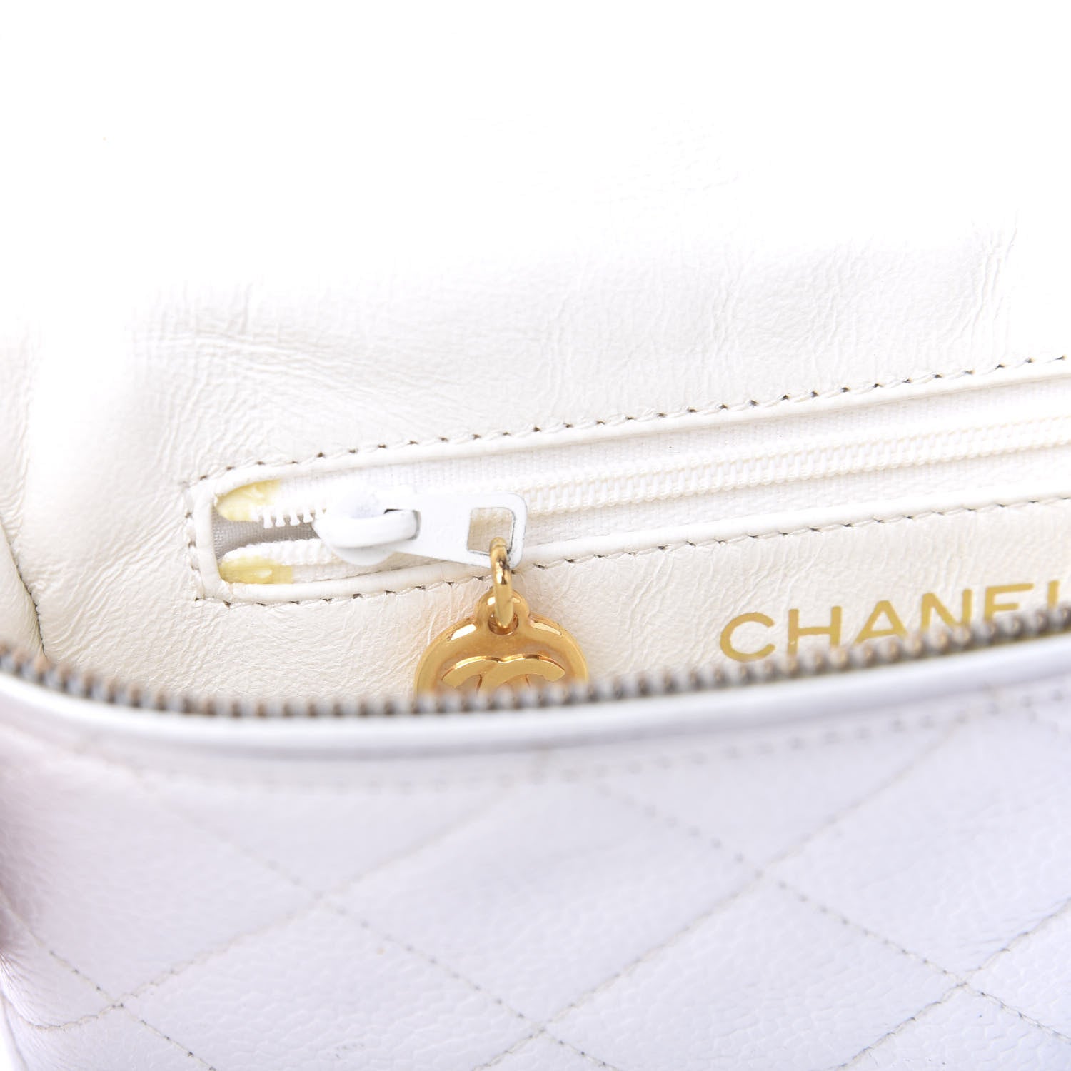 Chanel Caviar Quilted Belt Bag White 75 30 11 of 11