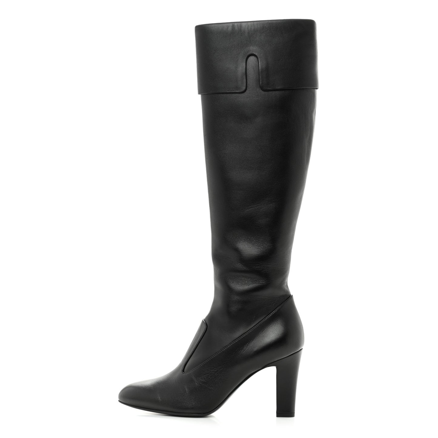 Lambskin High Boots 37 Black