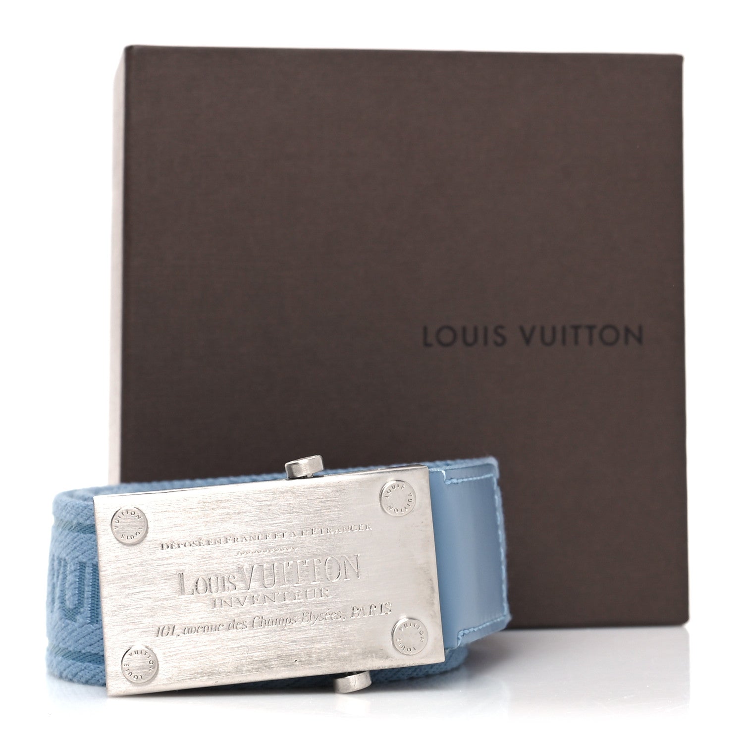 Louis Vuitton Bengale Inventeur Belt 90 36 Blue 6 of 6