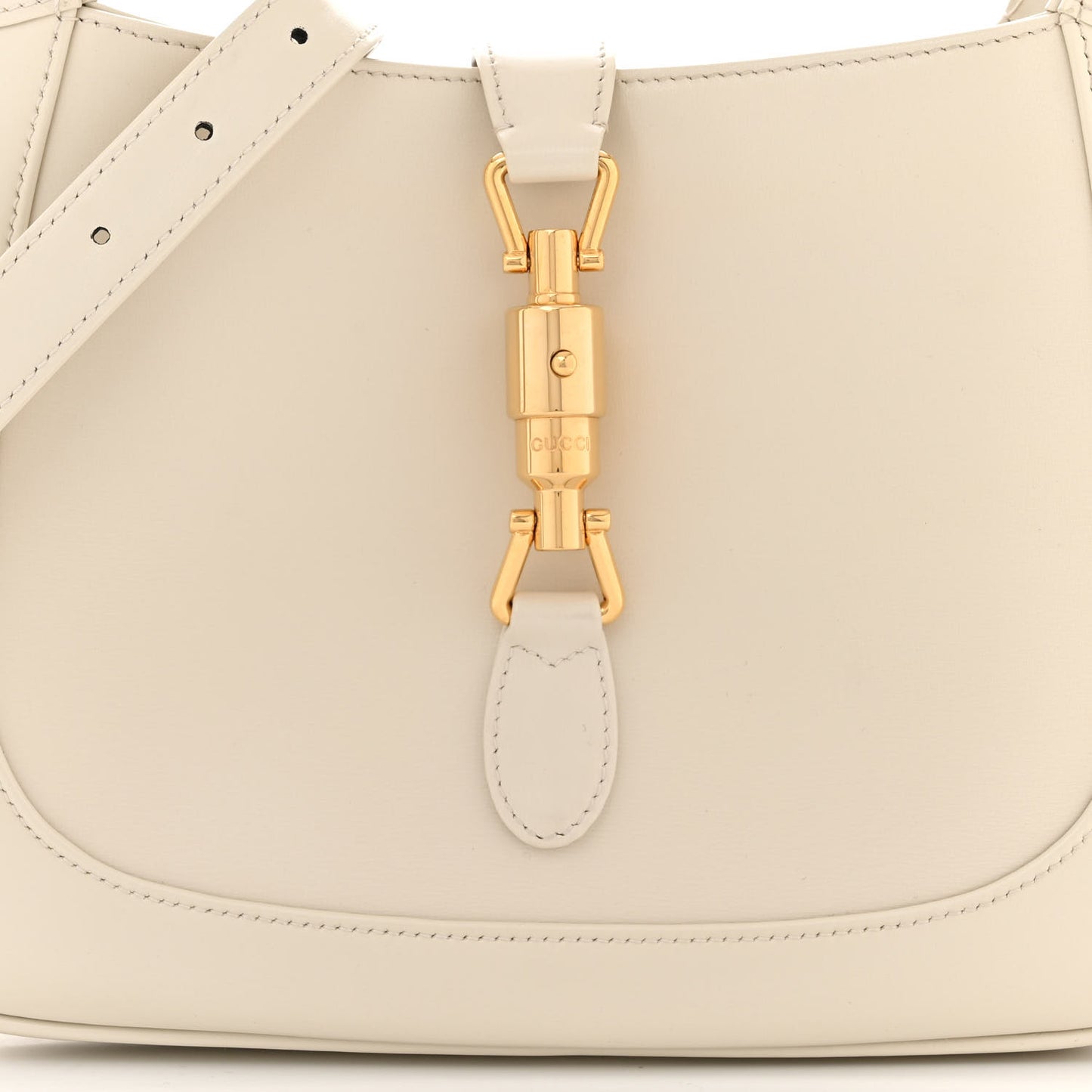 Boarded Dyana Lux Calfskin Small Jackie 1961 Hobo Mystic White