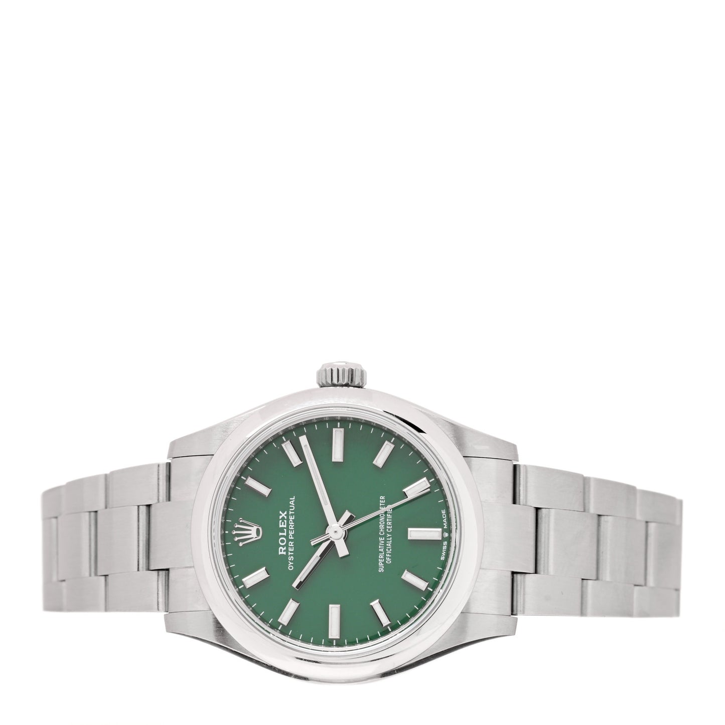 Stainless Steel 31mm Oyster Perpetual Watch Green 277200