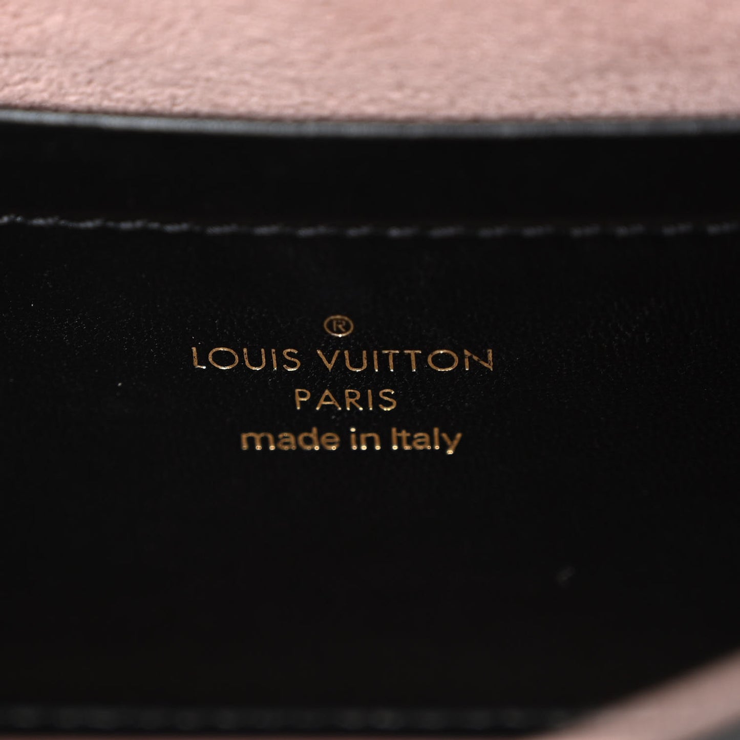 Lambskin Embossed Monogram Pochette Coussin Black