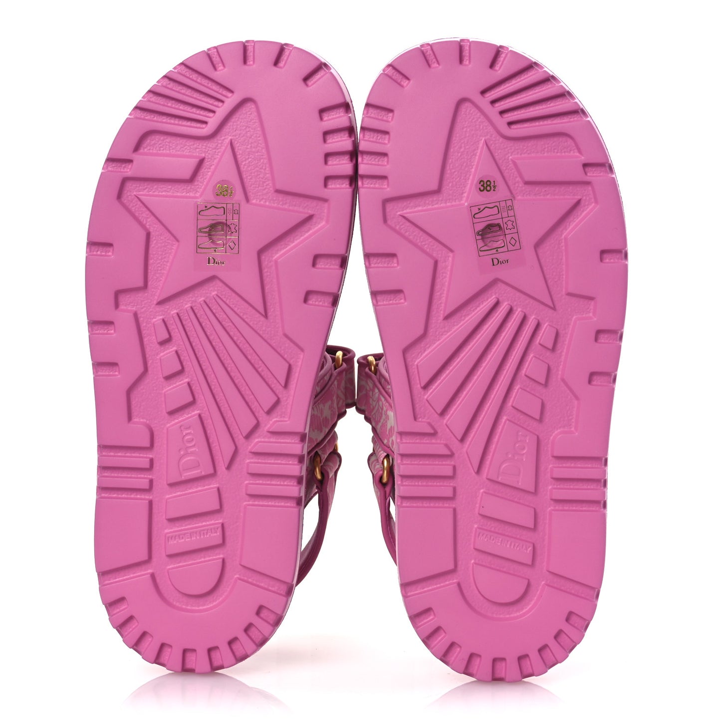 Technical Fabric All Over Butterflies Dioract 10mm Sandals 38 Peacock Pink