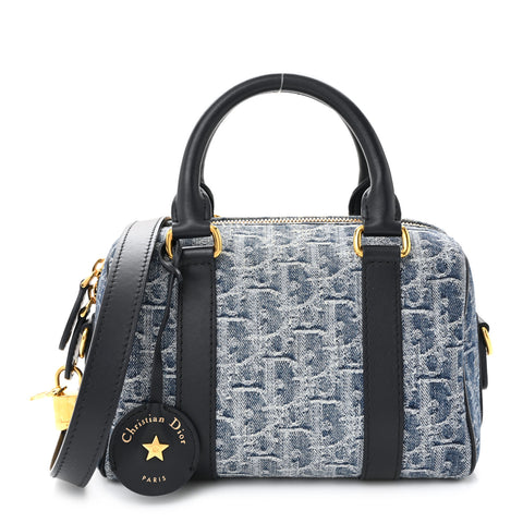 Denim Oblique Groove 20 Bag Blue