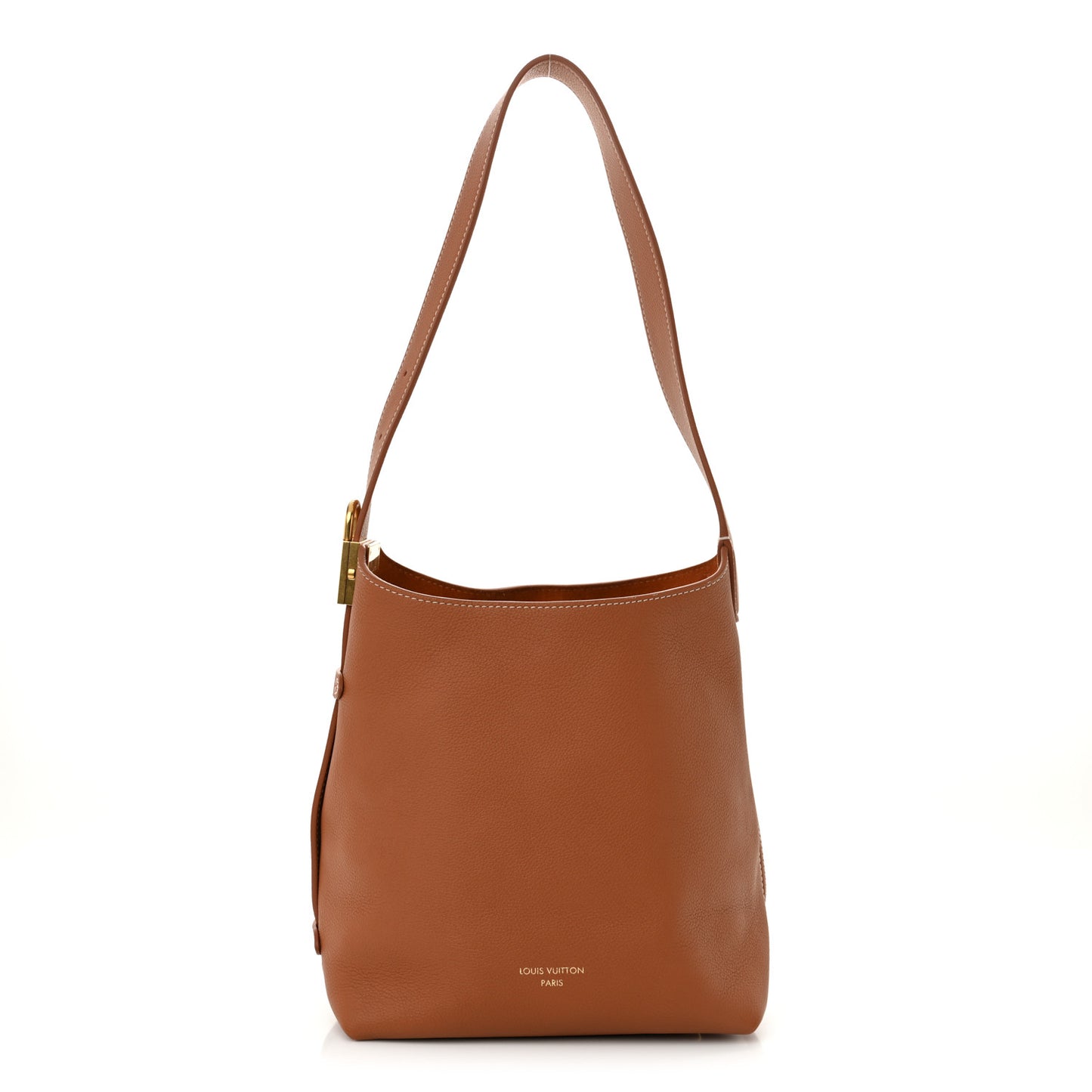 Grained Calfskin Low Key Hobo PM Cognac