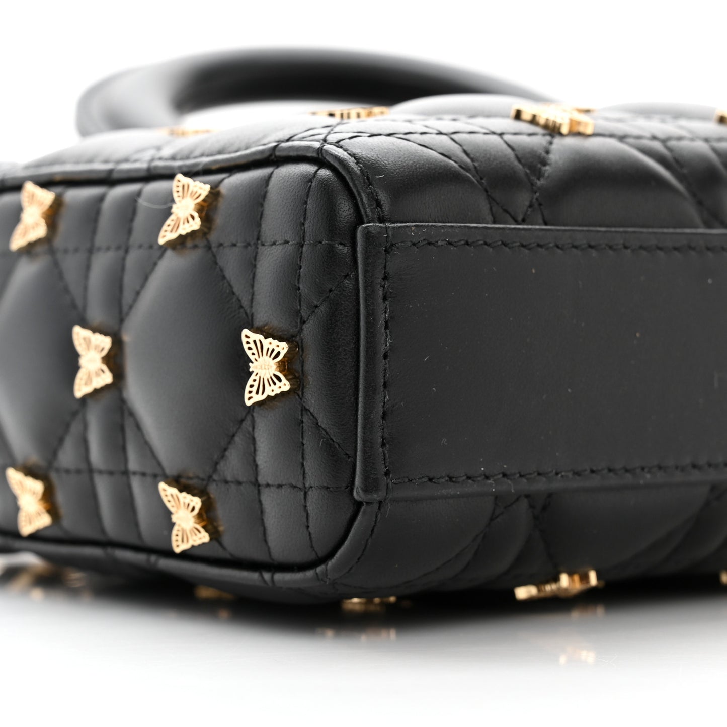 Lambskin Butterfly Cannage Lady D-Joy Black