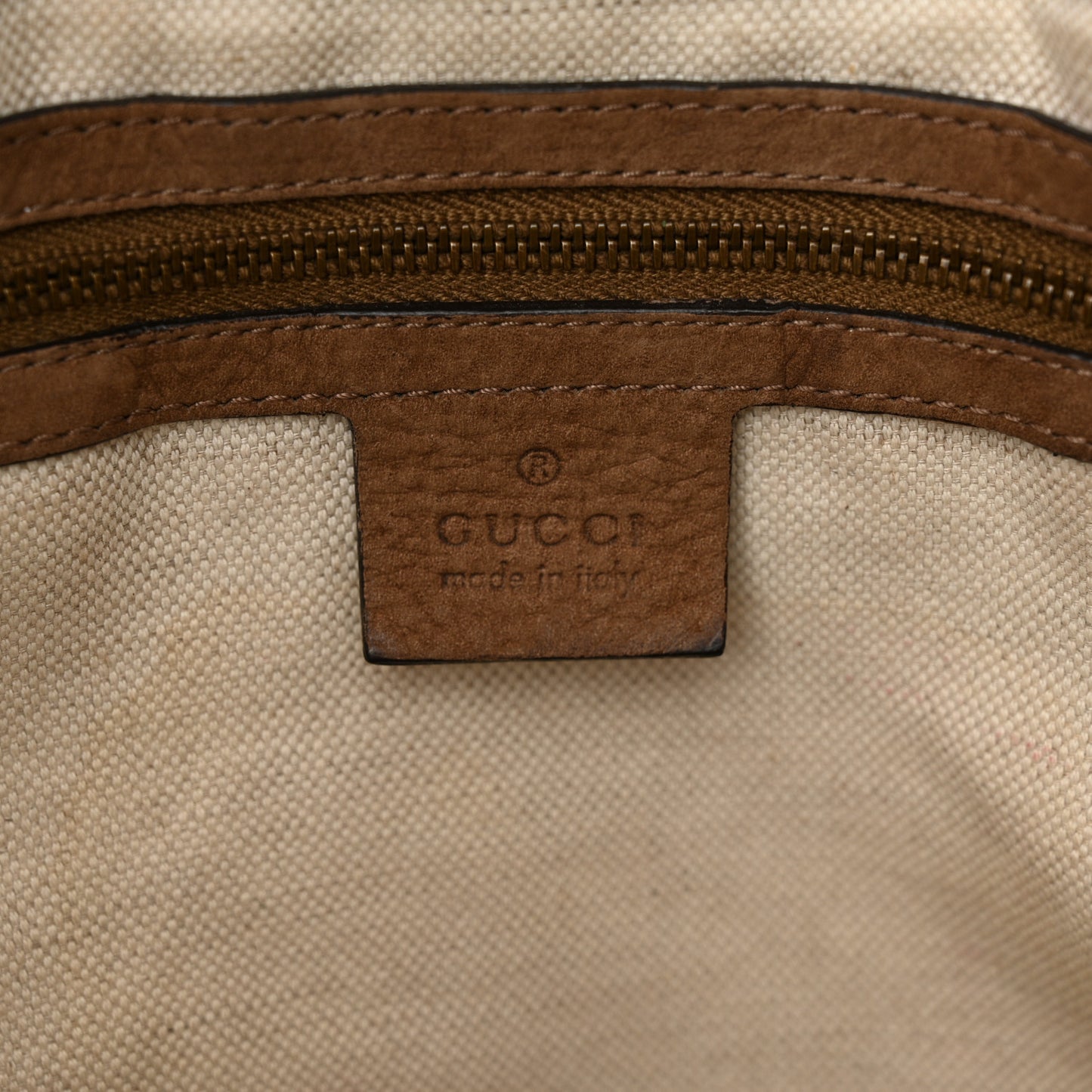 Suede Medium GG Running Tote Brown