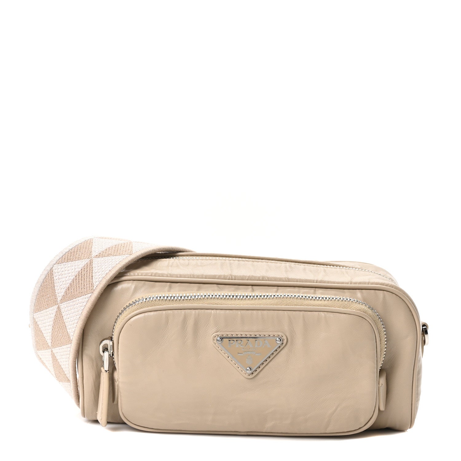 Prada Nappa Antique Multi-Pocket Shoulder Bag Deserto 1845678 