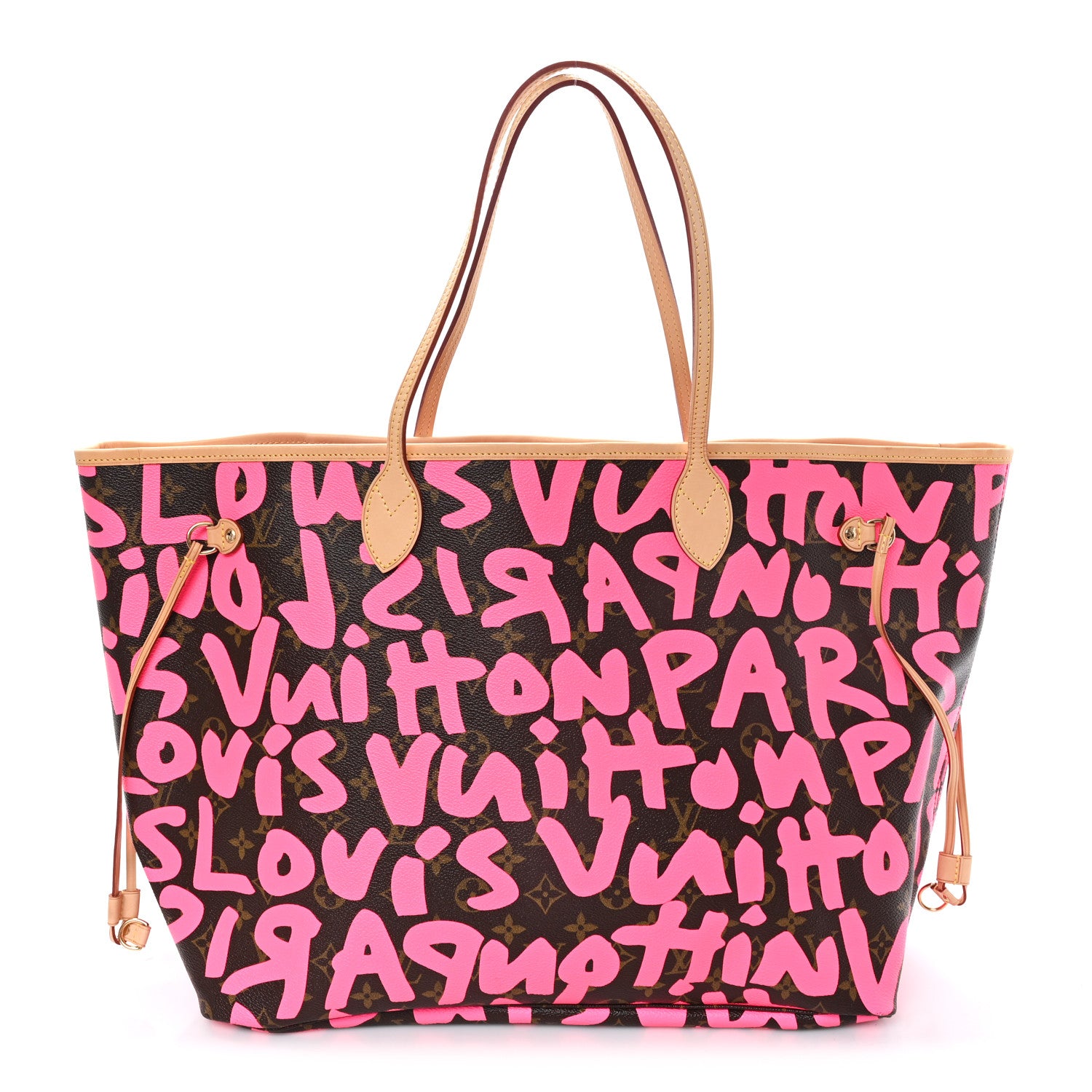 Louis Vuitton Monogram Graffiti Neverfull GM Fuchsia 1922949