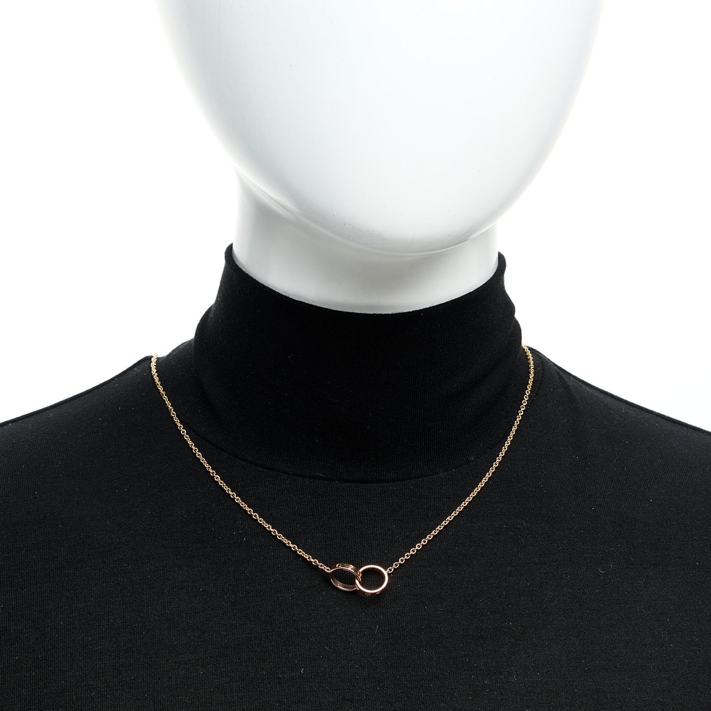 18K Pink Gold Interlocking LOVE Necklace