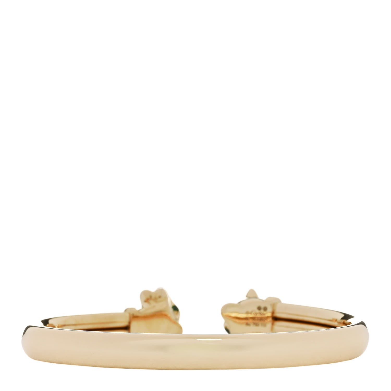 Cartier 18K Yellow Gold Tsavorite Garnet Onyx Panthere De Cartier Cuff Bracelet 16 2 of 4