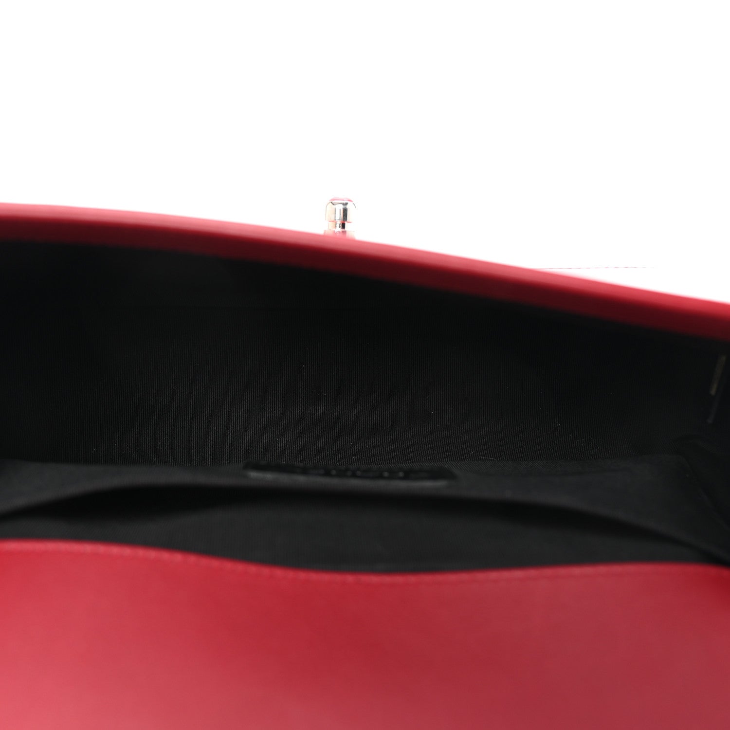 Chanel Patent Calfskin Quilted Medium Plexiglass Boy Flap Red 5 of 10