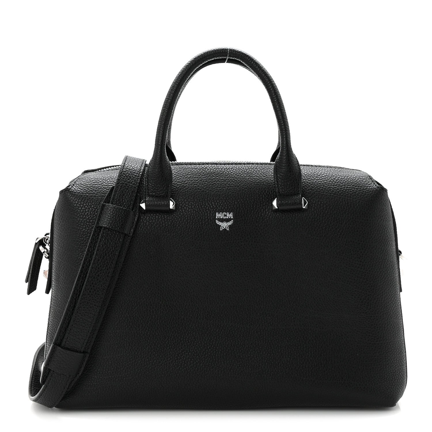 MCM Grained Calfskin Medium Ella Boston Black 1878737 – FASHIONPHILE