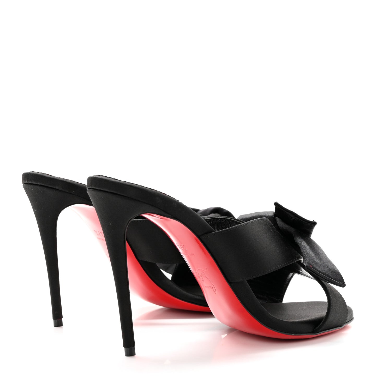 Satin Matricia Bow Sandals 37.5 Black