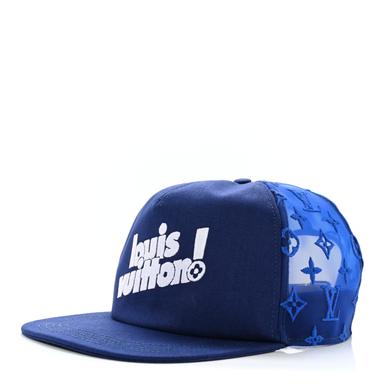 Louis Vuitton Mesh Embroidered Everyday LV Cap 60 Blue 1246074
