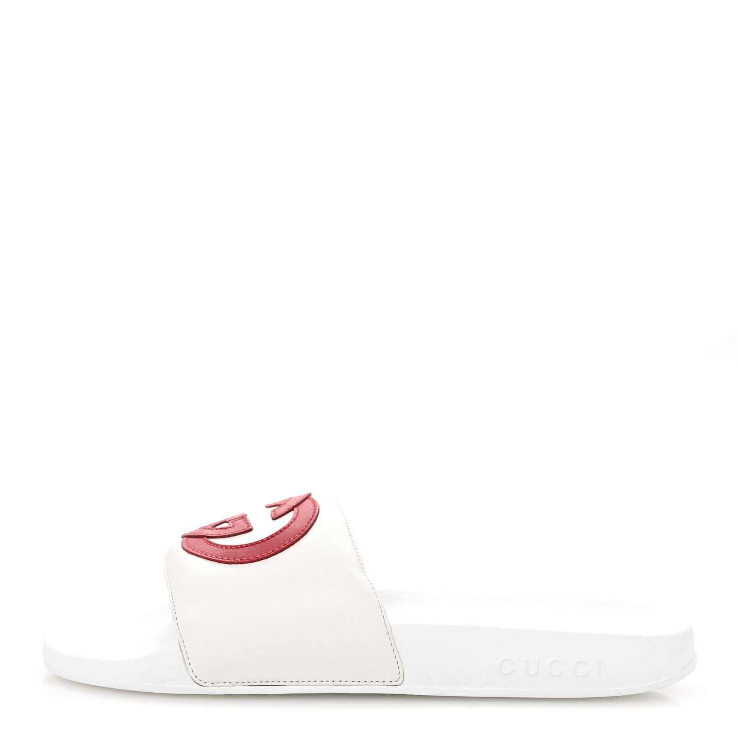 Gucci Nappa Miro Soft Calfskin Womens Interlocking G Slide Sandals