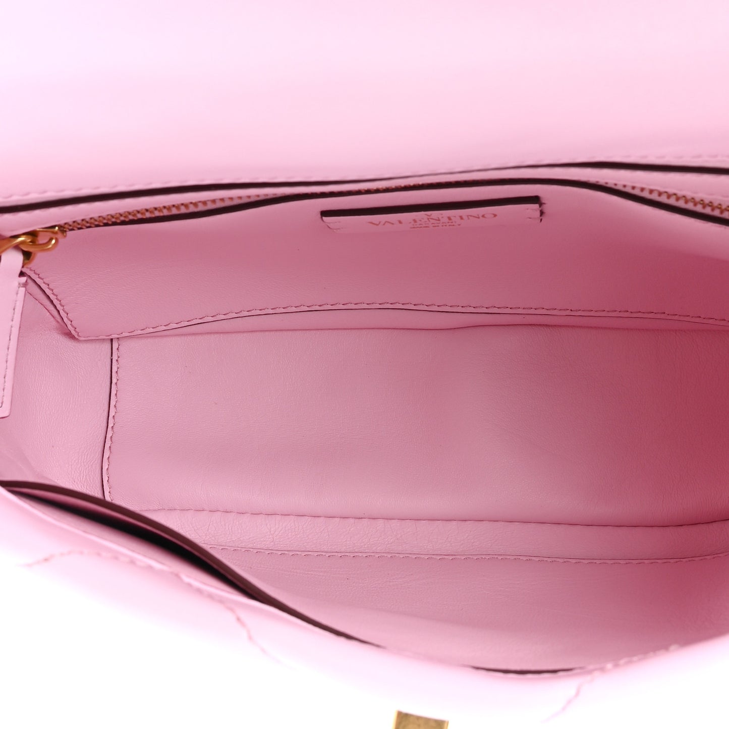 Nappa Medium Roman Stud Shoulder Bag Pink Borealis