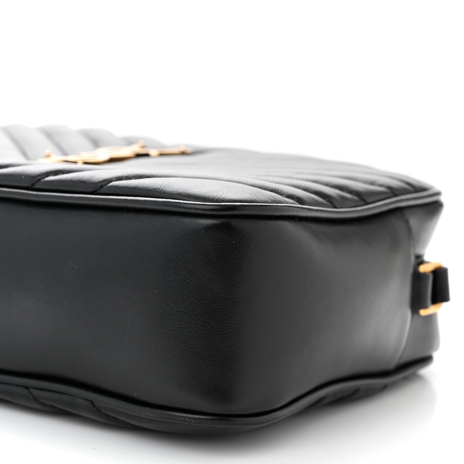 Saint Laurent Calfskin Matelasse Monogram Lou Camera Bag Black 10 of 11