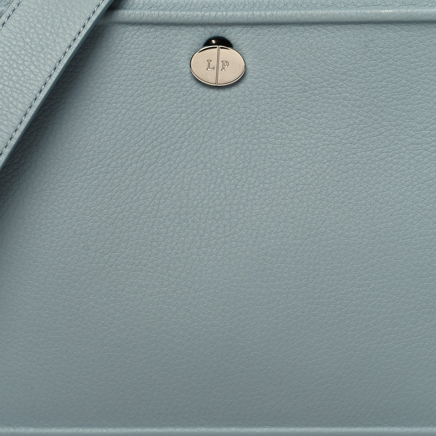 Loro Piana Grained Calfskin Cluisee Petite Top Handle Bag Sky Blue 8 of 10