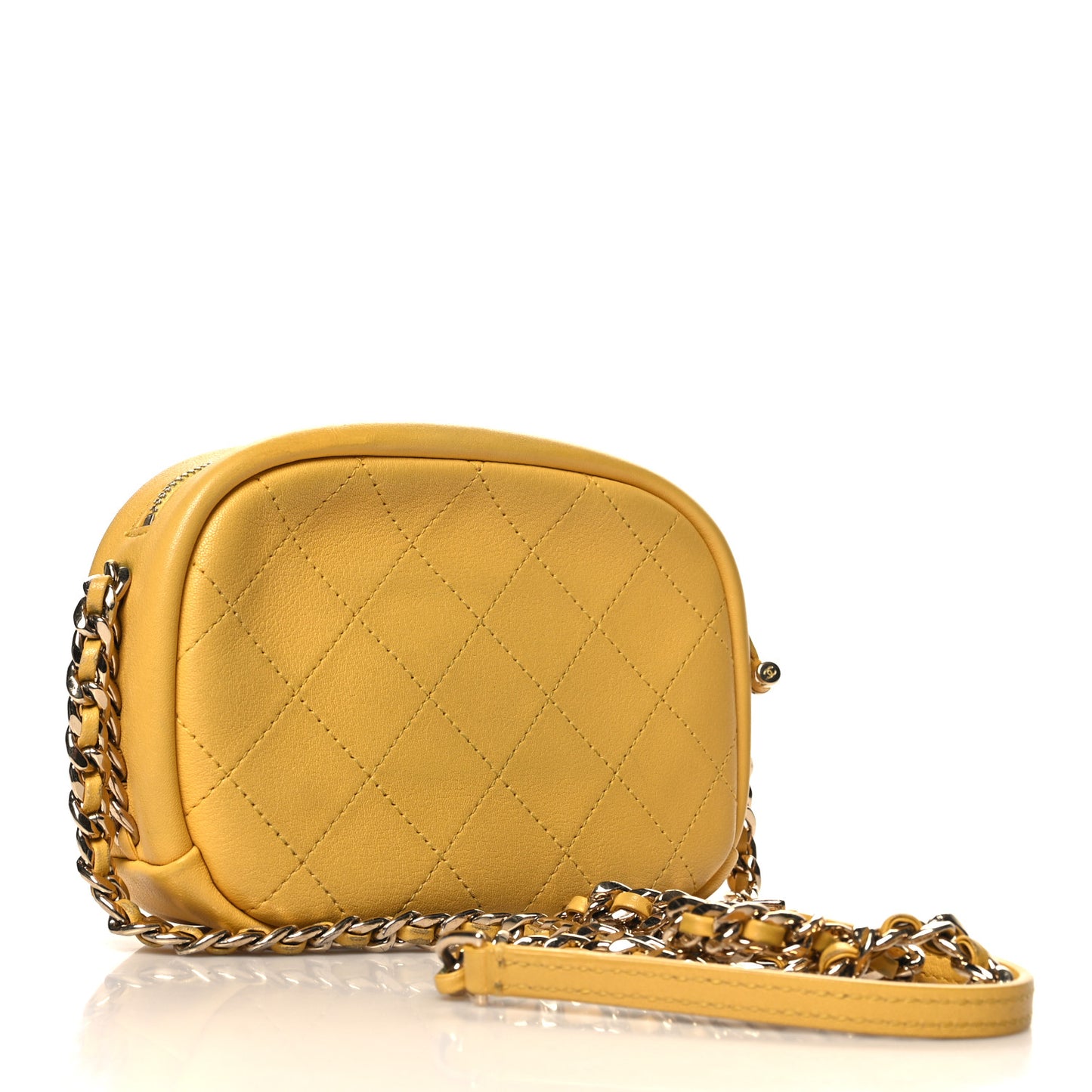 Goatskin Small Casual Trip Camera Case Yellow