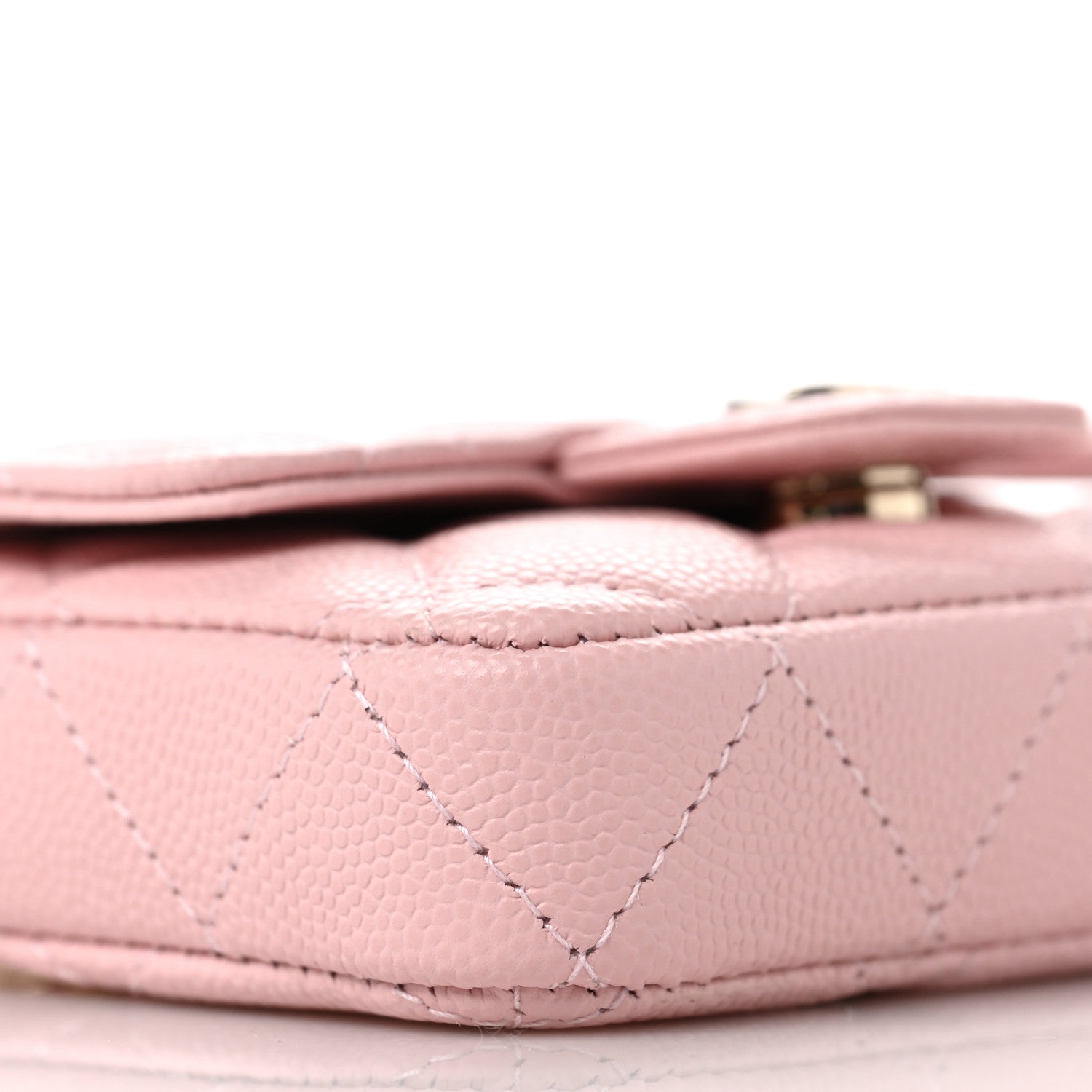 Chanel Caviar Quilted Flap Chain Waist Bag Pink 9 of 11