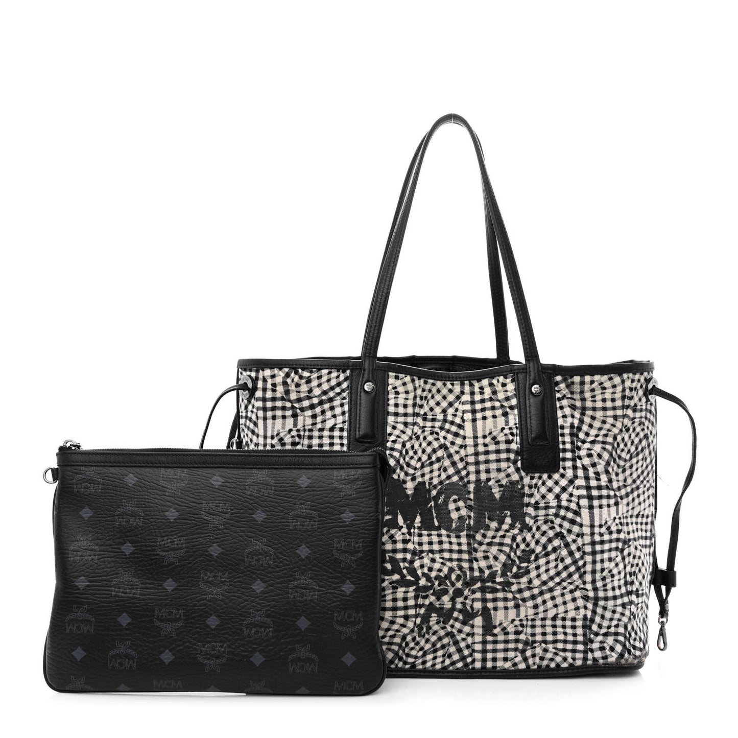 Visetos Medium Liz Reversible Shopper Tote Black