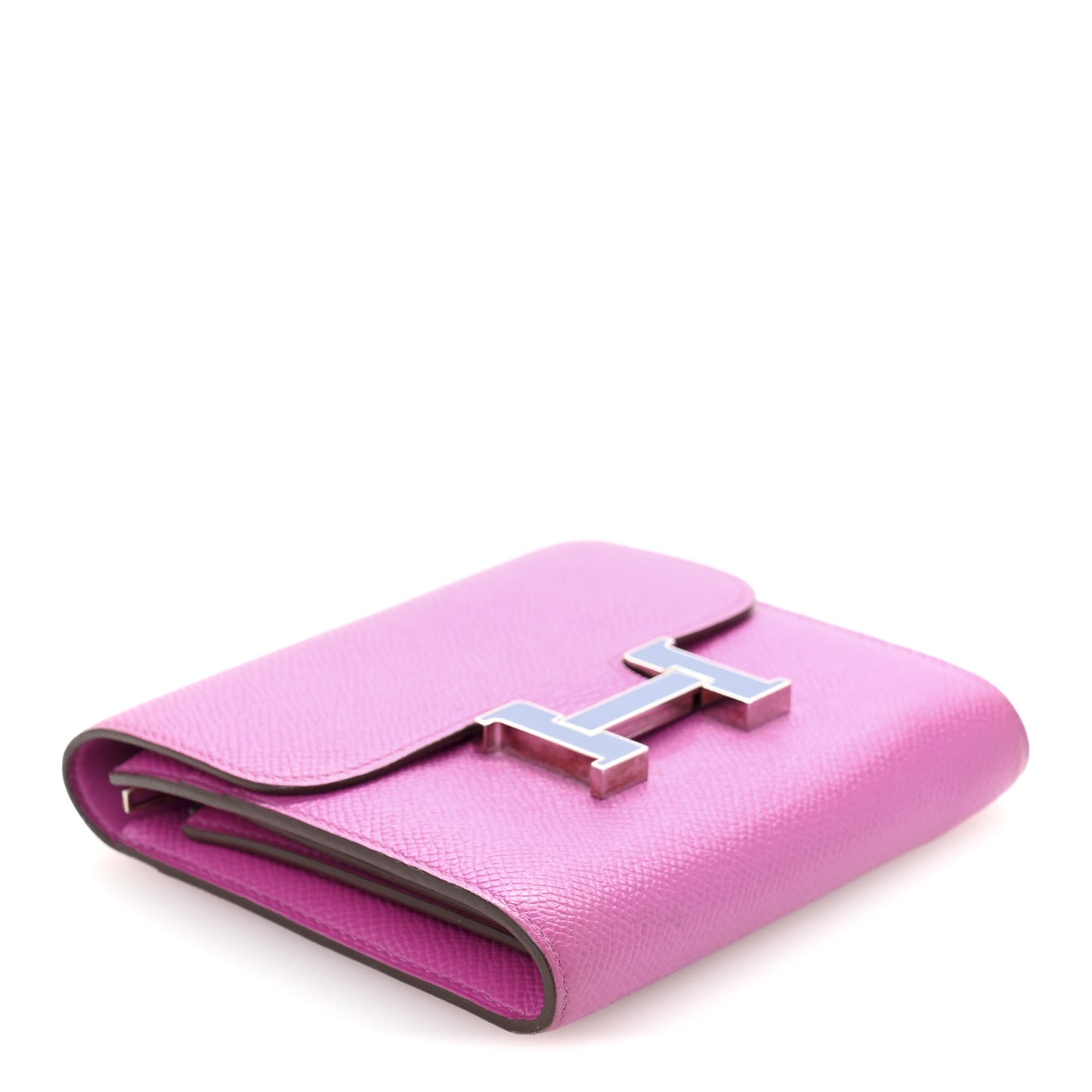 Epsom Enamel Constance Short Wallet Magnolia Bleu Brighton